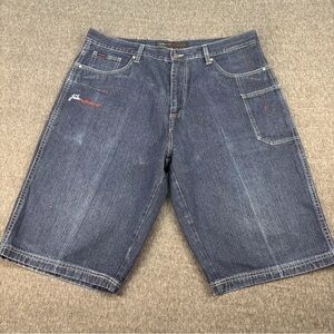 FUBU Denim Shorts Men’s 40 Baggy Vtg Jhorts Y2K 90s Carpenter Grunge Streetwear